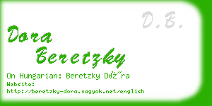 dora beretzky business card